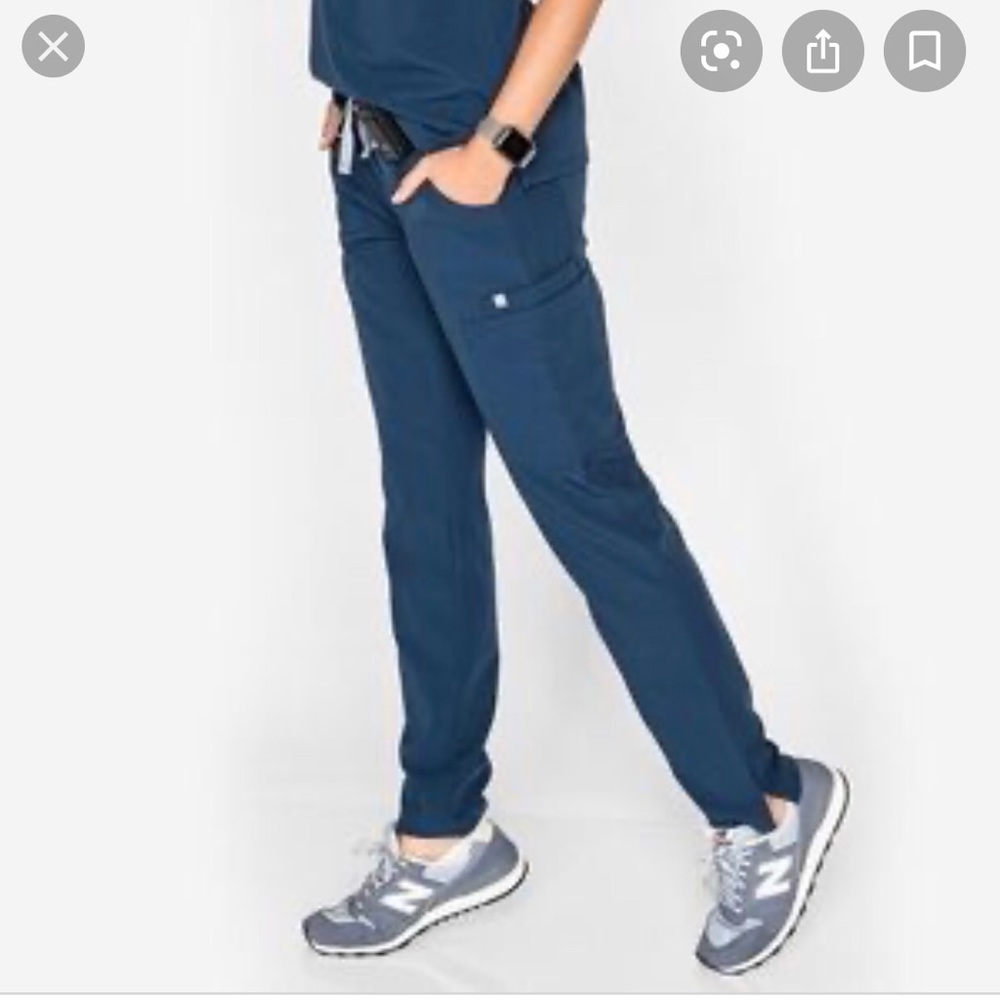 Figs dark harbor blue yola pants small